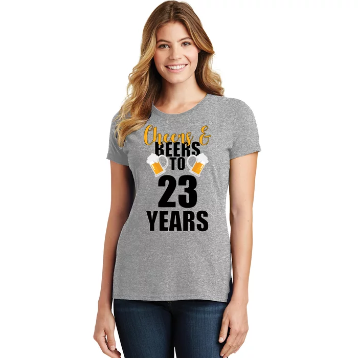 Personalize Cheers & Beers Custom Birthday Year Women's T-Shirt