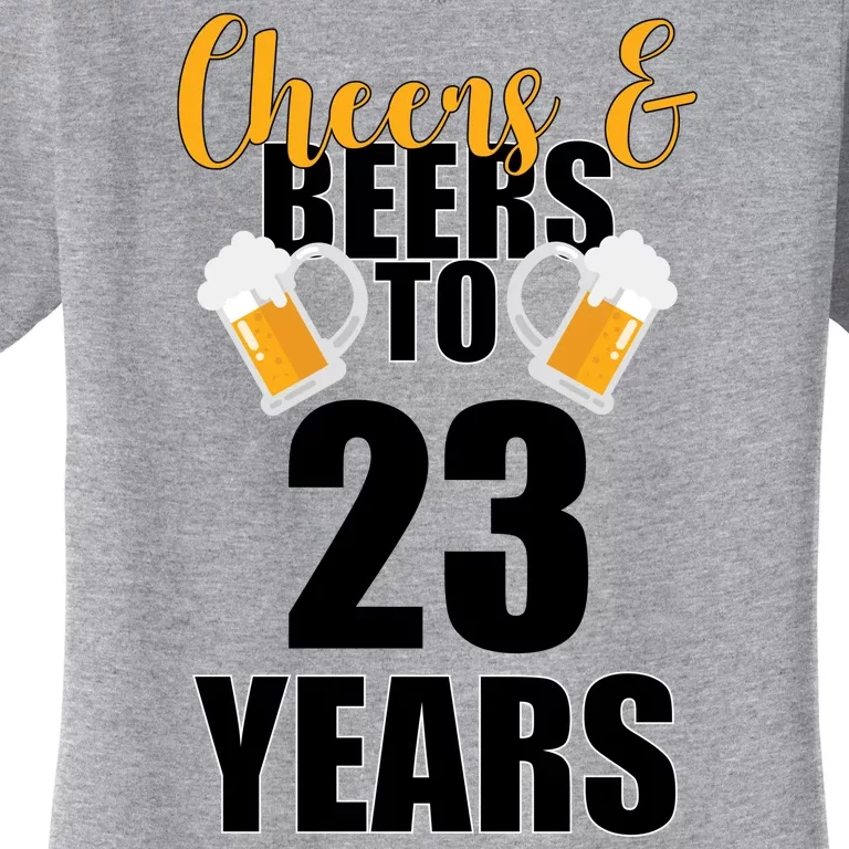 Personalize Cheers & Beers Custom Birthday Year Women's T-Shirt