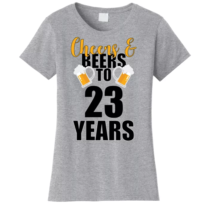 Personalize Cheers & Beers Custom Birthday Year Women's T-Shirt