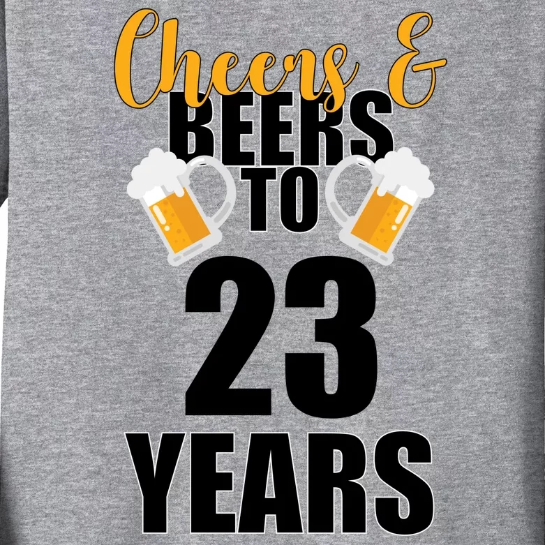 Personalize Cheers & Beers Custom Birthday Year Kids Long Sleeve Shirt