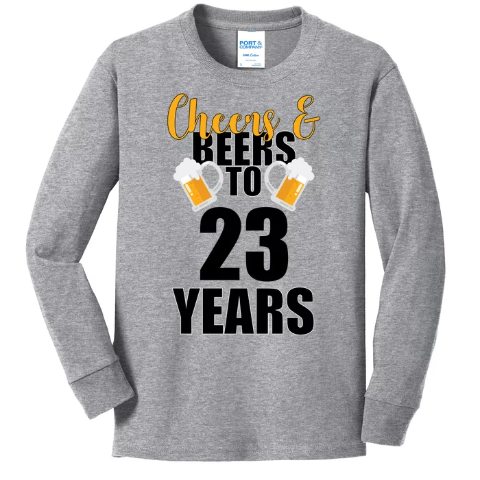 Personalize Cheers & Beers Custom Birthday Year Kids Long Sleeve Shirt