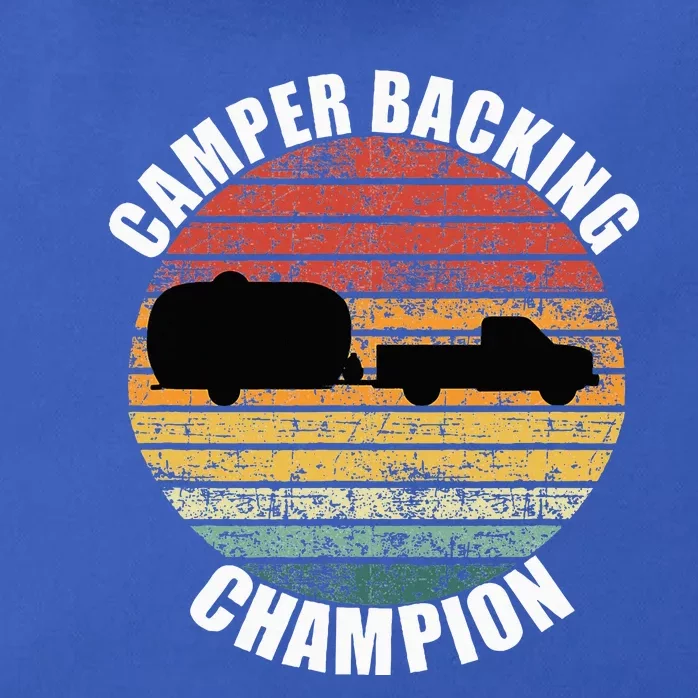 Camper Backing Up Champion Funny Rv Zip Tote Bag