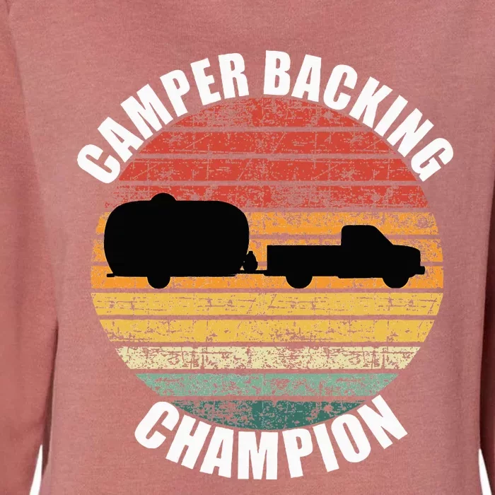 Camper Backing Up Champion Funny Rv Womens California Wash Sweatshirt