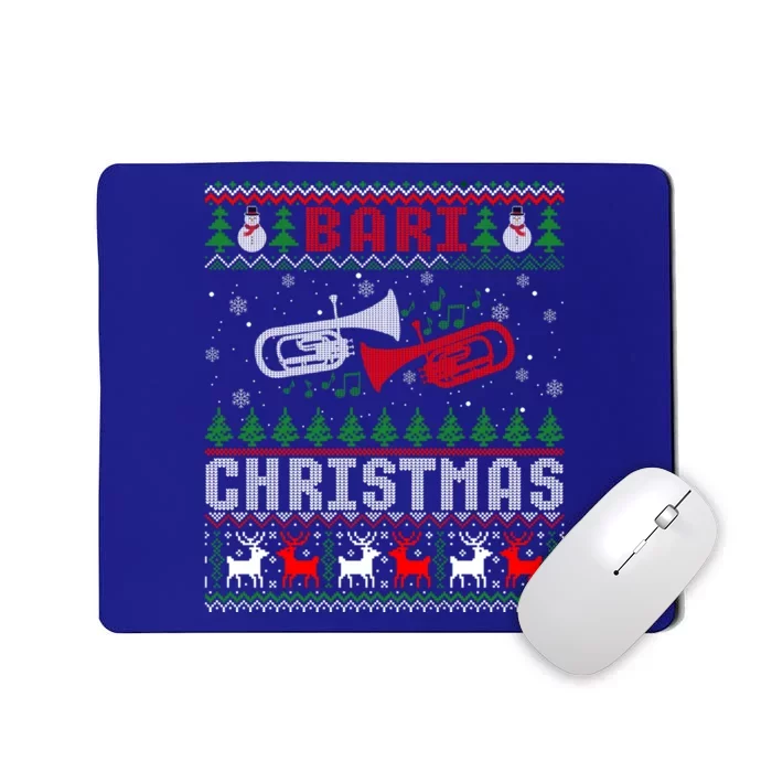 Christmas Bari Ugly Sweater Gift Baritone Lover Xmas Gift Cool Gift Mousepad