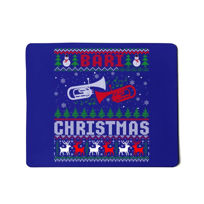 Christmas Bari Ugly Sweater Gift Baritone Lover Xmas Gift Cool Gift Mousepad