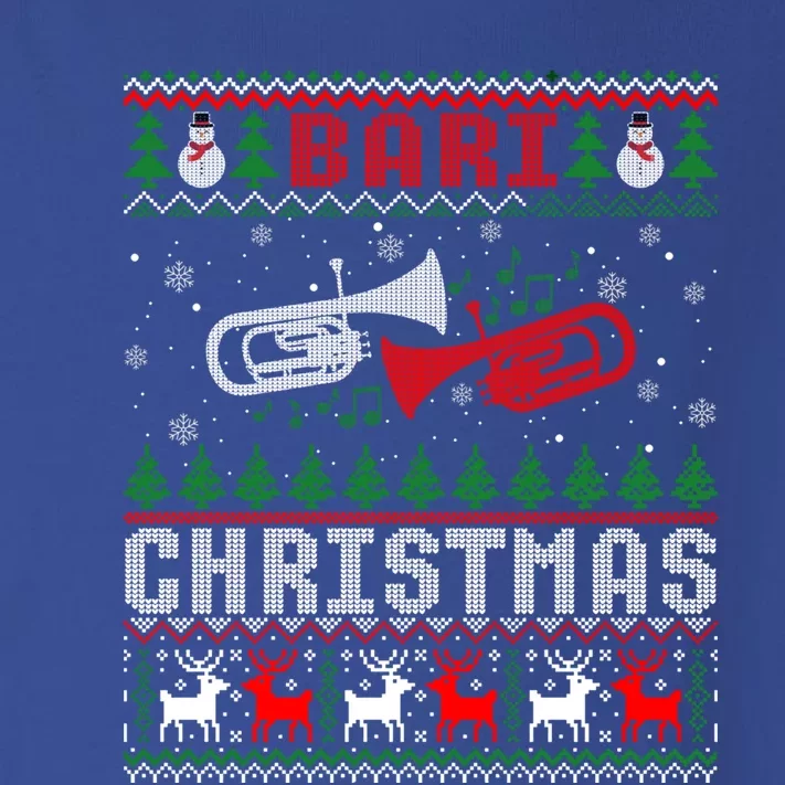 Christmas Bari Ugly Sweater Gift Baritone Lover Xmas Gift Cool Gift Toddler Long Sleeve Shirt