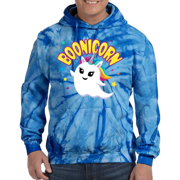 Cute Boonicorn Unicorn Ghost Gift Tie Dye Hoodie