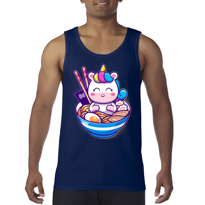 Cute Baby Unicorn Ramen Bowl Tank Top