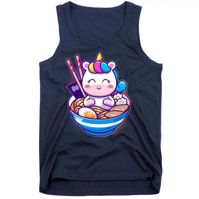 Cute Baby Unicorn Ramen Bowl Tank Top