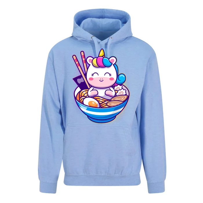 Cute Baby Unicorn Ramen Bowl Unisex Surf Hoodie