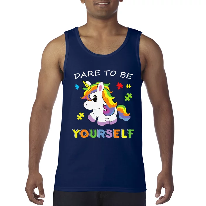 Cute Baby Unicorn Autism Puzzle Tank Top