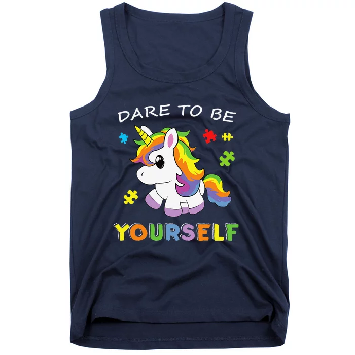 Cute Baby Unicorn Autism Puzzle Tank Top