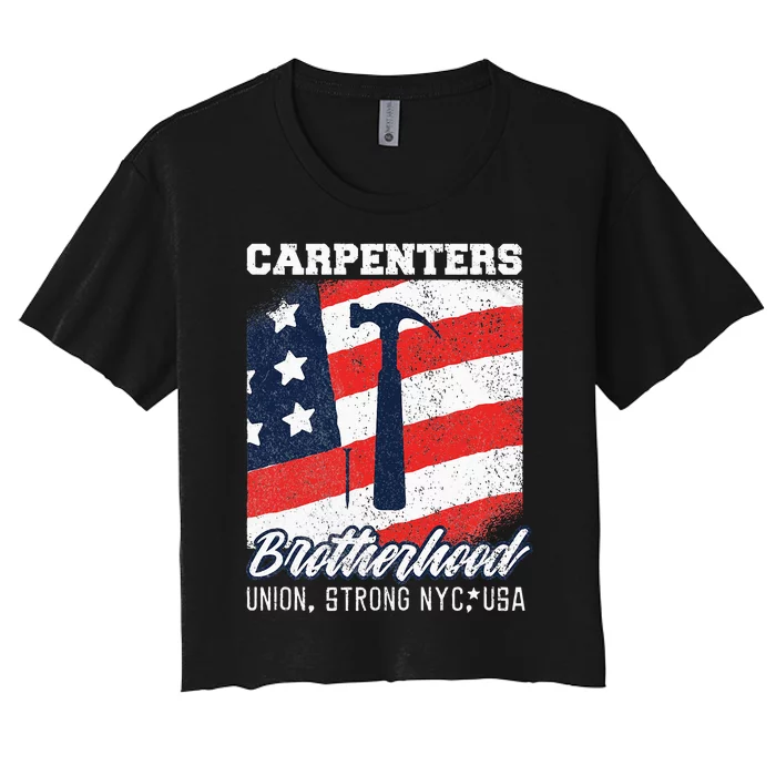 Carpenters Brotherhood Union Strong New York City Women's Crop Top Tee