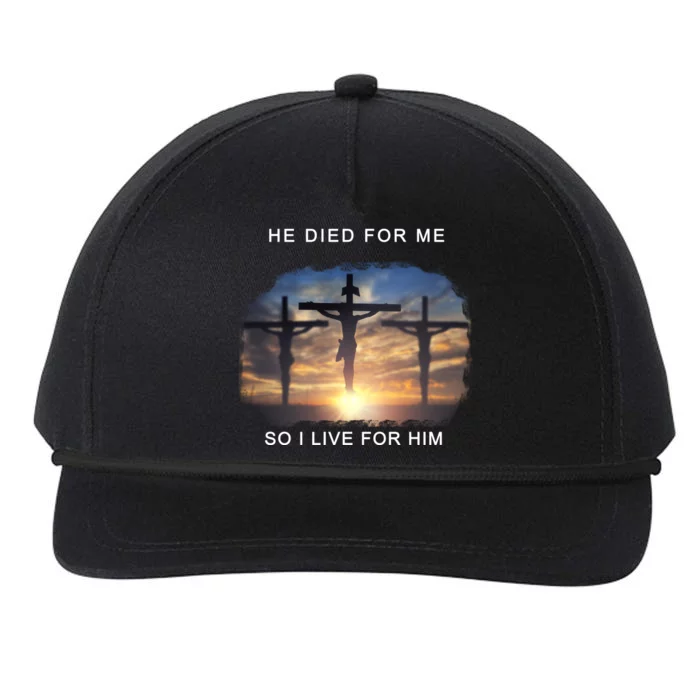 Christian Bible Verse Jesus Died For Me Snapback Five-Panel Rope Hat