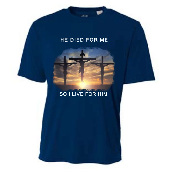 Christian Bible Verse Jesus Died For Me Cooling Performance Crew T-Shirt