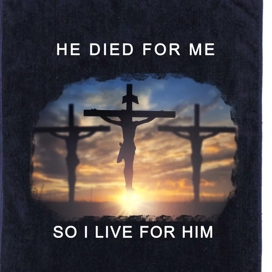 Christian Bible Verse Jesus Died For Me Platinum Collection Golf Towel