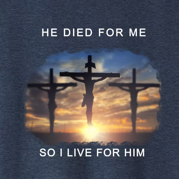 Christian Bible Verse Jesus Died For Me Women's Crop Top Tee