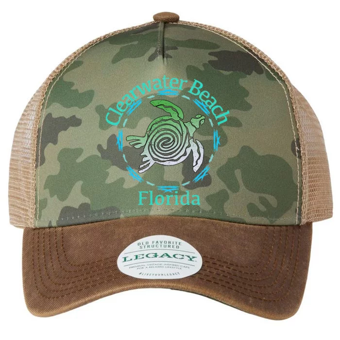 Clearwater Beach Vintage Tribal Turtle Gift Legacy Tie Dye Trucker Hat