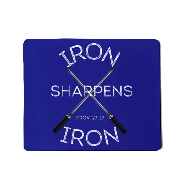 Christian Bible Verse Iron Sharpens Iron Prov 2717 Mousepad