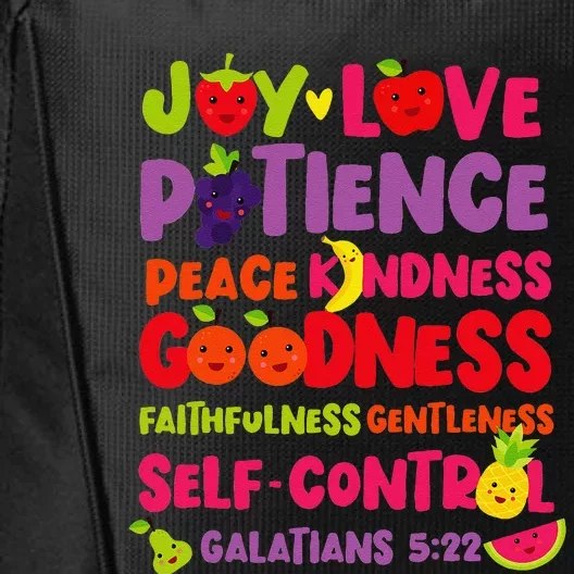 Christian Bible Verse Fruit Of The Spirit Galatians 522 City Backpack