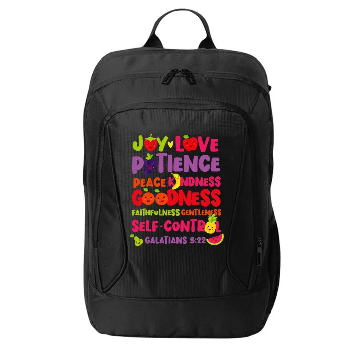 Christian Bible Verse Fruit Of The Spirit Galatians 522 City Backpack