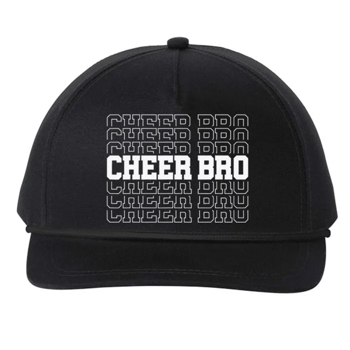 Cheer Bro Vintage Retro Brother Cheerleader Squad Snapback Five-Panel Rope Hat