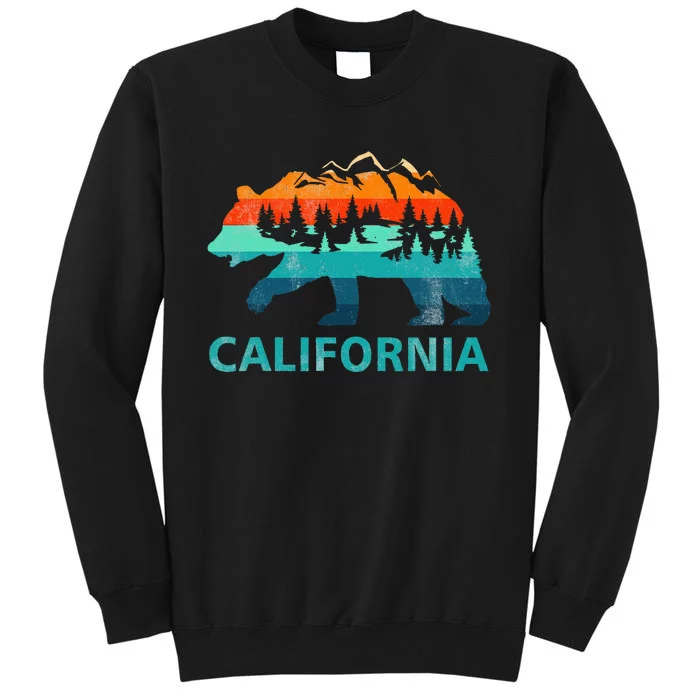 California Bear Vintage Retro Nature Hiking Souvenir Tall Sweatshirt