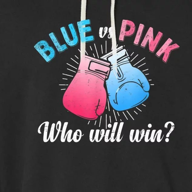 Cute Blue Vs Pink Gender Reveal Party Boxing Boxer Garment-Dyed Fleece Hoodie