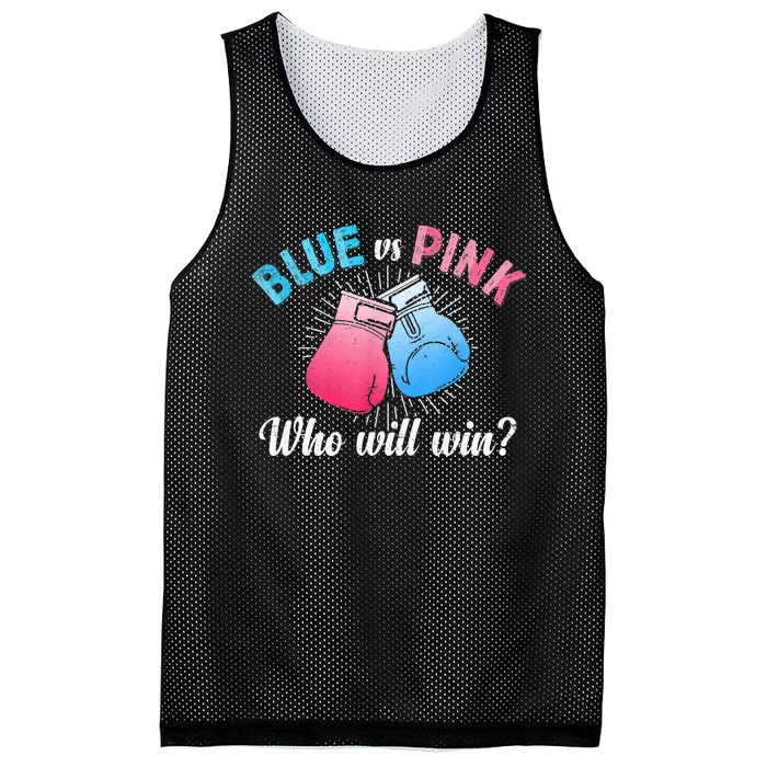 Cute Blue Vs Pink Gender Reveal Party Boxing Boxer Mesh Reversible Basketball Jersey Tank