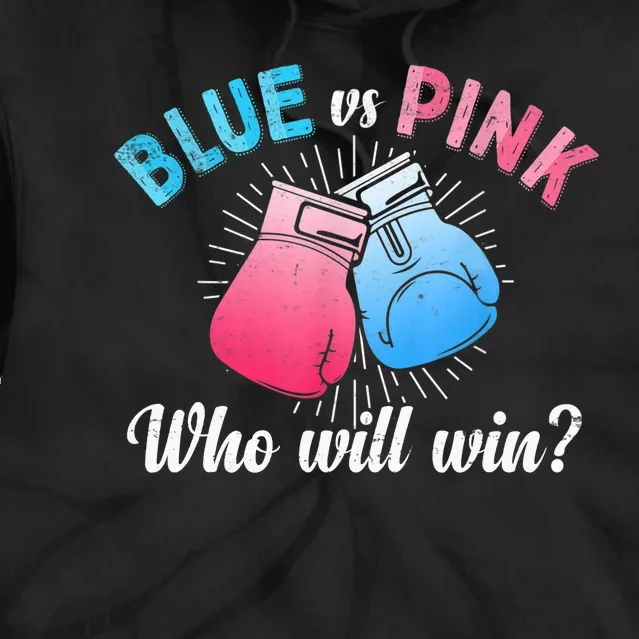 Cute Blue Vs Pink Gender Reveal Party Boxing Boxer Tie Dye Hoodie