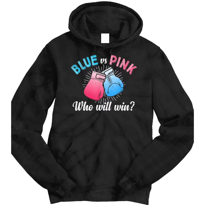 Cute Blue Vs Pink Gender Reveal Party Boxing Boxer Tie Dye Hoodie