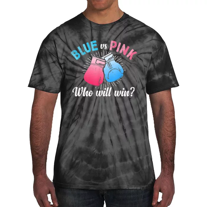 Cute Blue Vs Pink Gender Reveal Party Boxing Boxer Tie-Dye T-Shirt