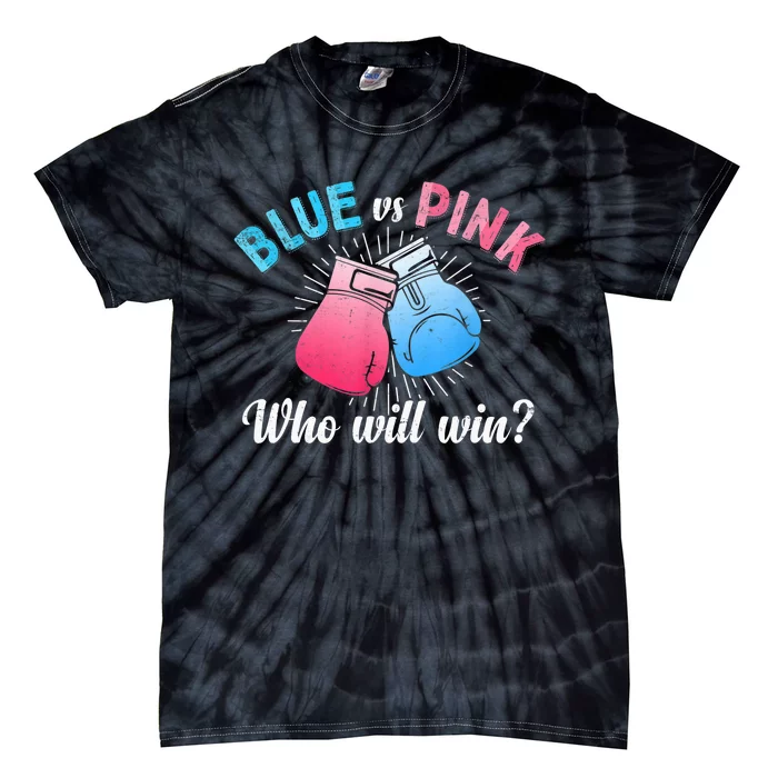 Cute Blue Vs Pink Gender Reveal Party Boxing Boxer Tie-Dye T-Shirt