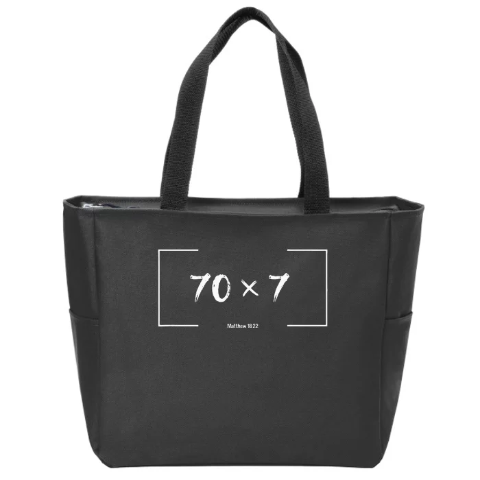 Christian Bible Verse Forgiveness Forgive Matthew 1822 Zip Tote Bag