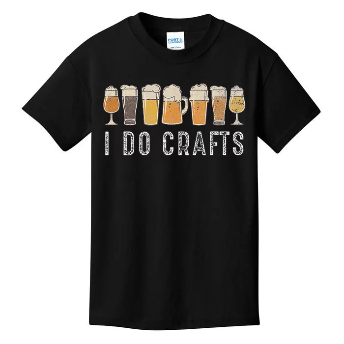 Craft Beer Vintage I Do Crafts Home Brew Art Kids T-Shirt