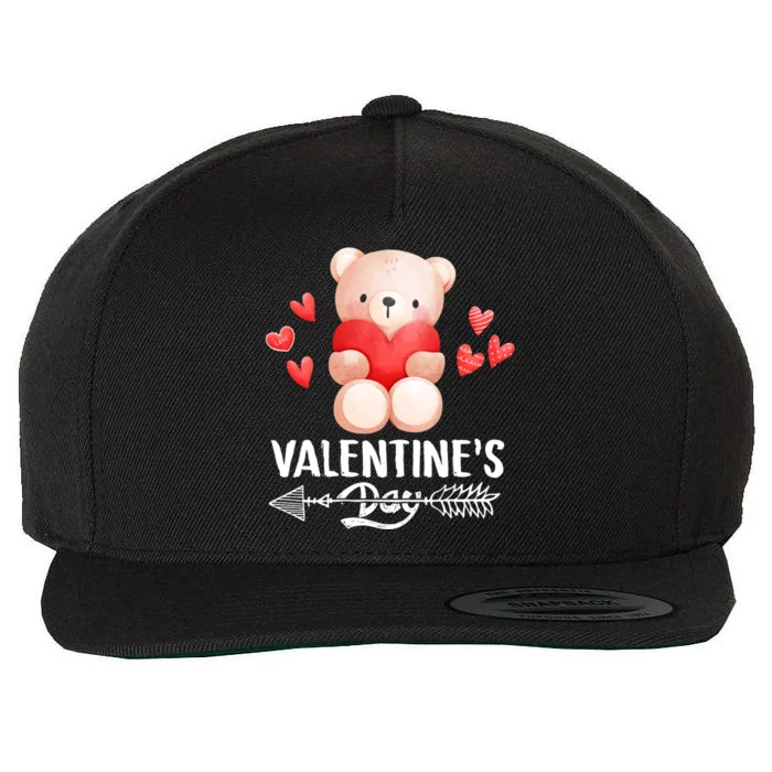 Cute Bear Valentine's Day Funny Gift Wool Snapback Cap