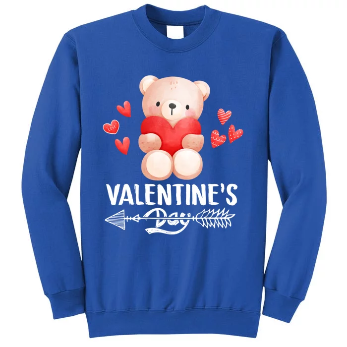 Cute Bear Valentine's Day Funny Gift Tall Sweatshirt