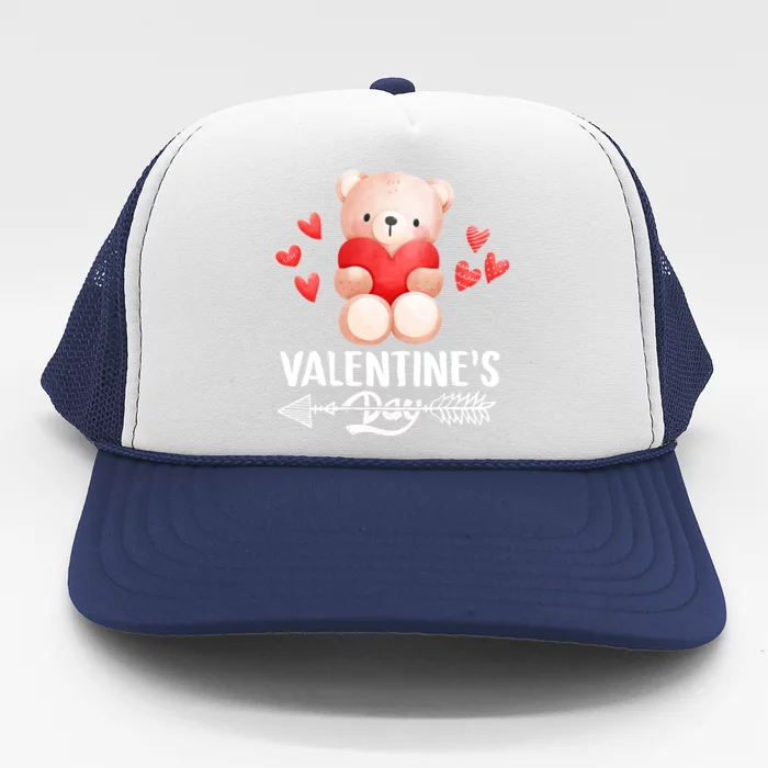 Cute Bear Valentine's Day Funny Gift Trucker Hat