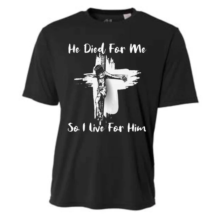 Christian Bible Verse Jesus Died For Me Cooling Performance Crew T-Shirt