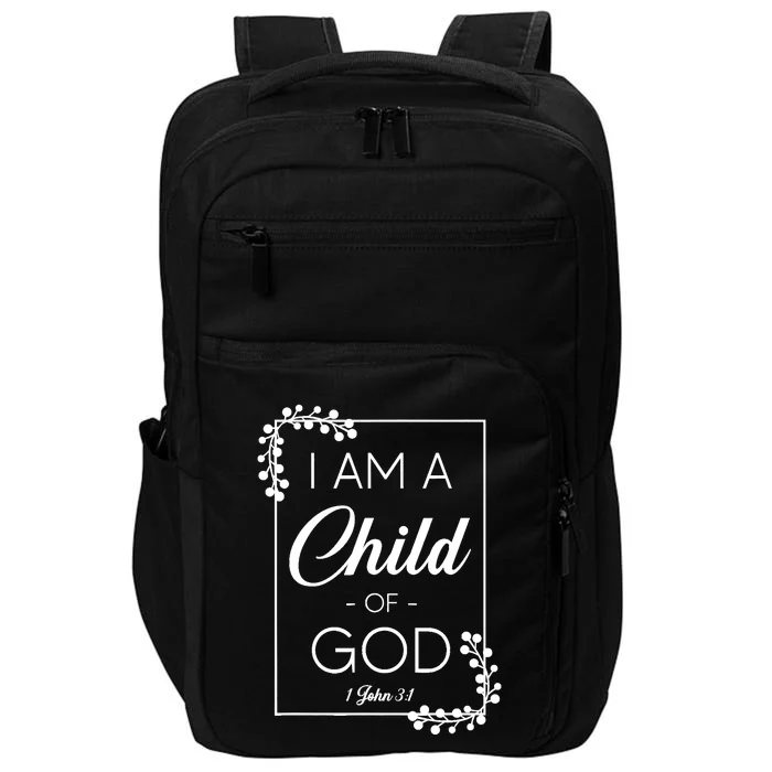 Christian Bible Verse I Am A Child Of God 1 John 3:1 Impact Tech Backpack