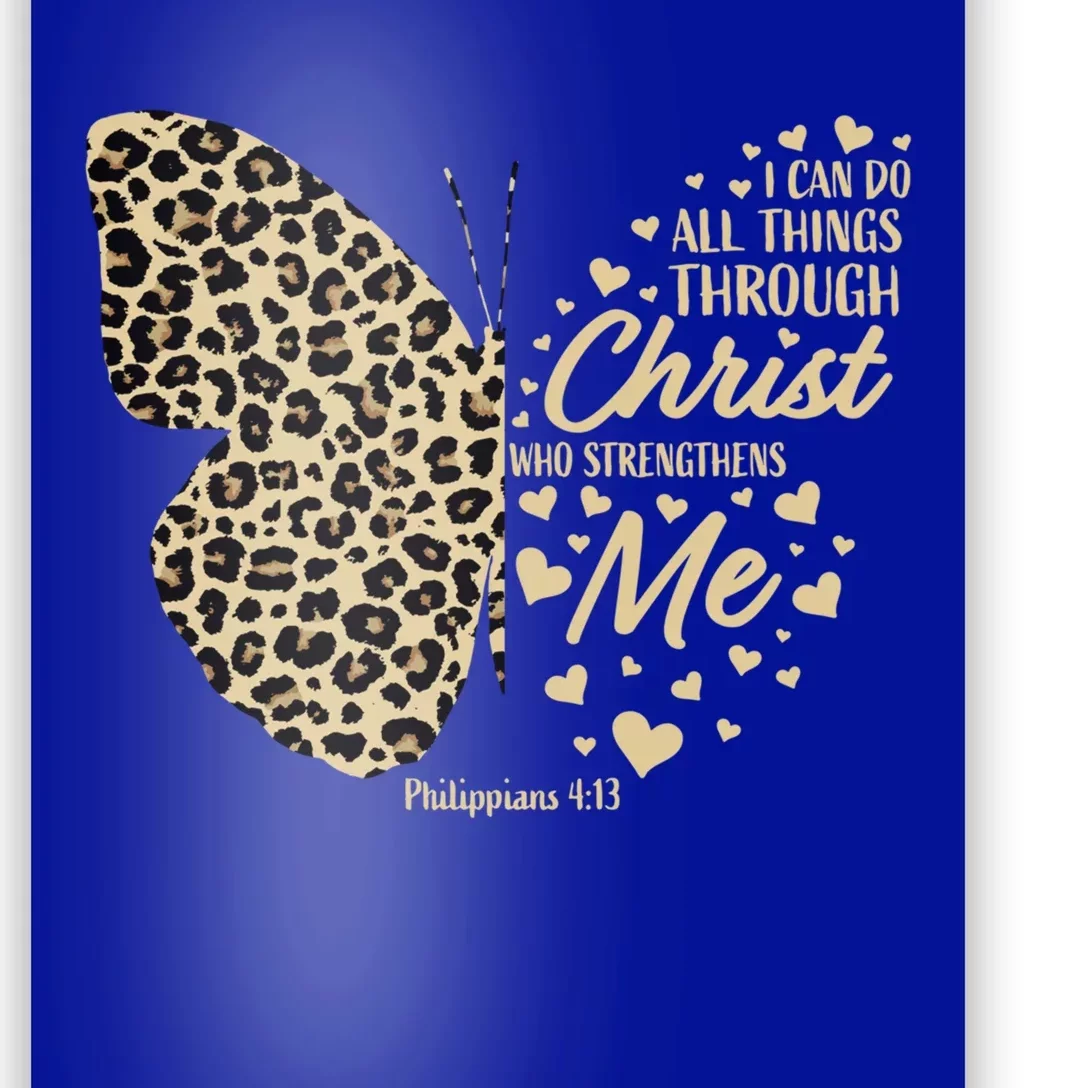 Christian Bible Verse Butterfly Cheetah Mom Teen Gift Poster