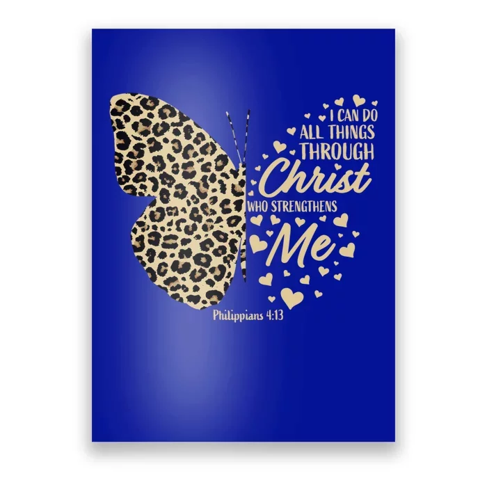 Christian Bible Verse Butterfly Cheetah Mom Teen Gift Poster