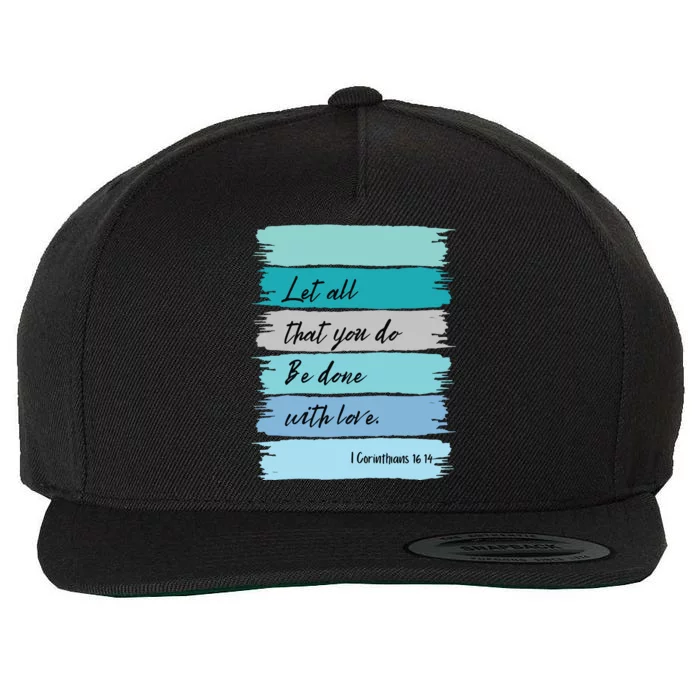 Christian Bible Verse Wool Snapback Cap