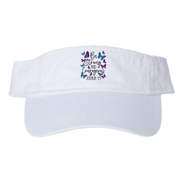 Christian Bible Verse Be Strong Joshua 1:9 Butterfly Valucap Bio-Washed Visor