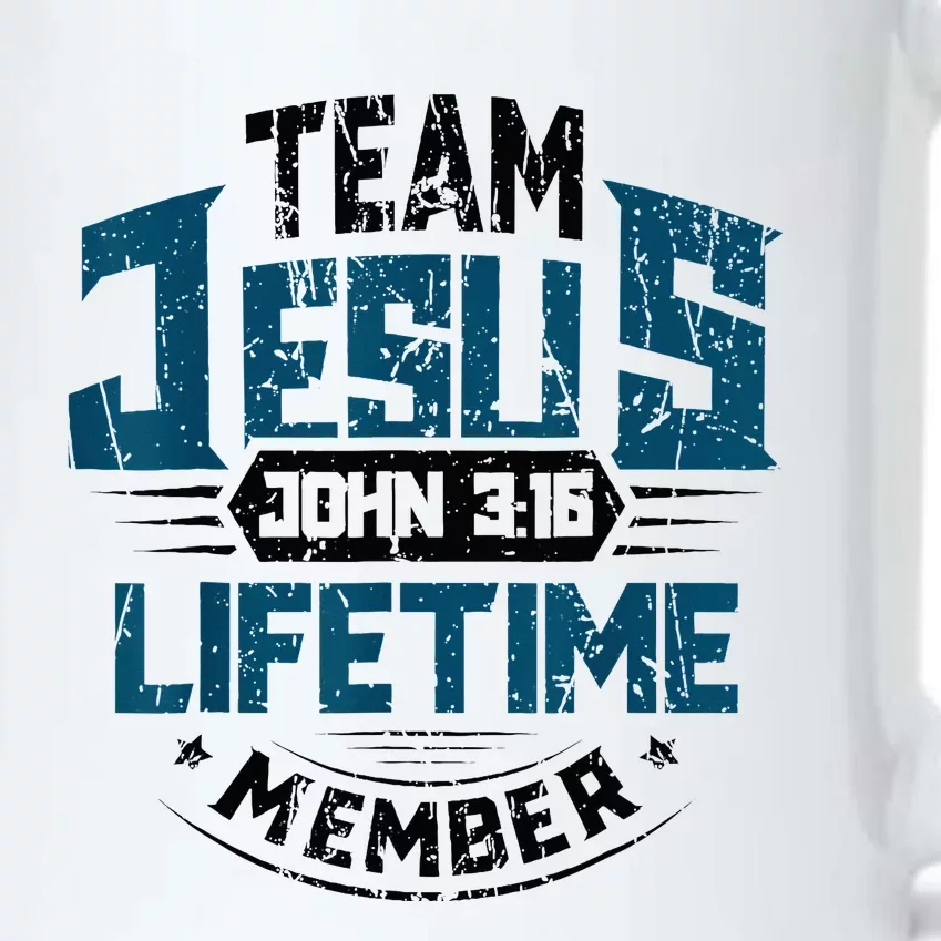 Christian Bible Verse Team Jesus Lifetime Member Scripture Black Color Changing Mug