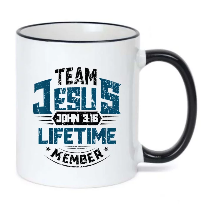 Christian Bible Verse Team Jesus Lifetime Member Scripture Black Color Changing Mug