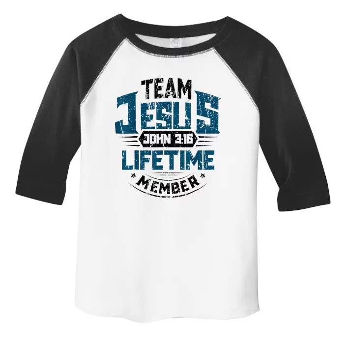 Christian Bible Verse Team Jesus Lifetime Member Scripture Toddler Fine Jersey T-Shirt