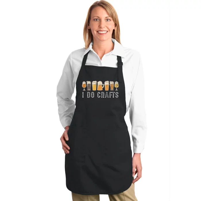 Craft Beer Vintage for Home Brew and Art Lovers Full-Length Apron With Pocket