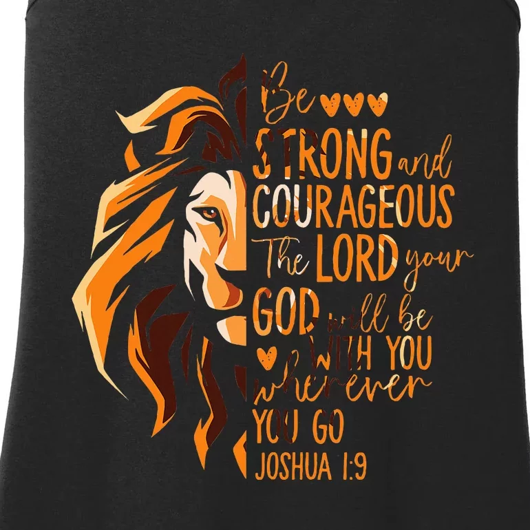 Christian Bible Verse Joshua 19 Lion Ladies Essential Tank