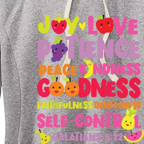 Christian Bible Verse Fruit Of The Spirit Galatians Women's Fleece Hoodie